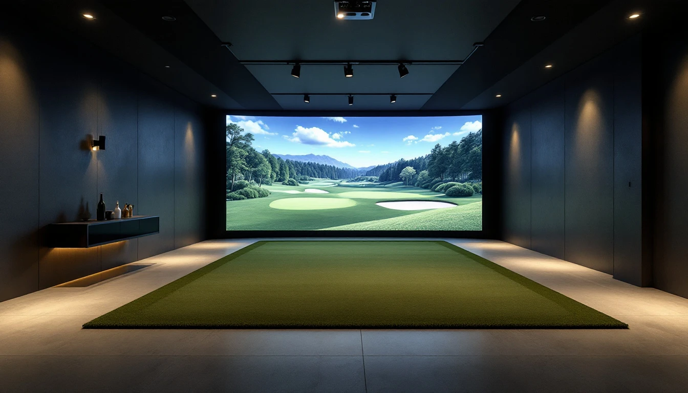 Golf simulator bay
